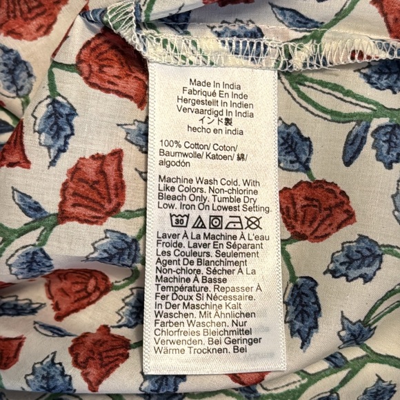 J.Crew Shirred popover top in rosewood floral CI523 - Picture 7 of 10